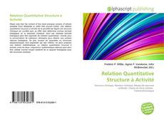 Borítókép a  Relation Quantitative Structure à Activité - hoz