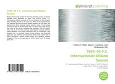 1992–93 F.C. Internazionale Milano Season的封面