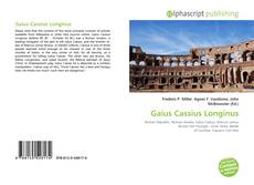 Capa do livro de Gaius Cassius Longinus 
