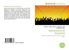 Portada del libro de Hebraization of Surnames