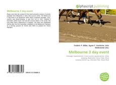 Обложка Melbourne 3 day event