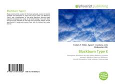 Capa do livro de Blackburn Type E 