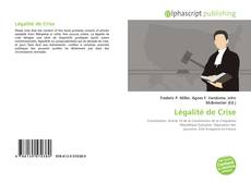 Portada del libro de Légalité de Crise