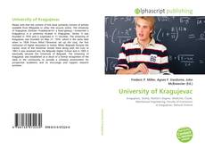 Bookcover of University of Kragujevac