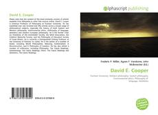 Bookcover of David E. Cooper