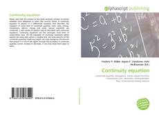 Borítókép a  Continuity equation - hoz