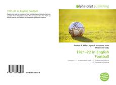 Обложка 1921–22 in English Football