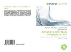 Borítókép a  Australian Cricket Team in England in 1934 - hoz