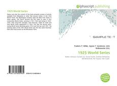 1925 World Series的封面