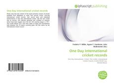 Borítókép a  One Day International cricket records - hoz