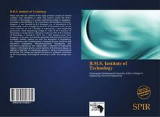 Bookcover of B.M.S. Institute of Technology