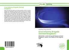 Buchcover von 61st Infantry Brigade (United Kingdom)