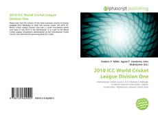 Bookcover of 2010 ICC World Cricket League Division One