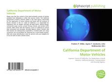 Portada del libro de California Department of Motor Vehicles