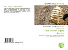 Bookcover of 1925 Detroit Tigers Season