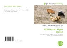 Bookcover of 1926 Detroit Tigers Season