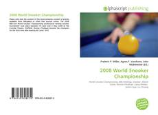 2008 World Snooker Championship的封面