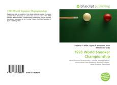 1993 World Snooker Championship的封面