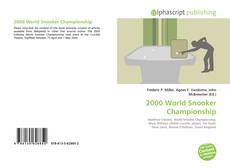 Buchcover von 2000 World Snooker Championship