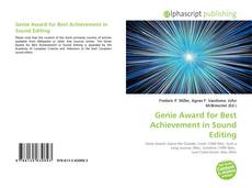 Bookcover of Genie Award for Best Achievement in Sound Editing