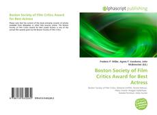 Bookcover of Boston Society of Film Critics Award for Best Actress