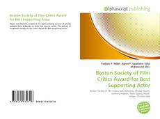 Bookcover of Boston Society of Film Critics Award for Best Supporting Actor