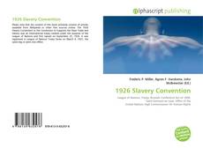 Bookcover of 1926 Slavery Convention