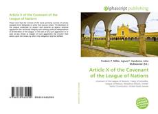 Bookcover of Article X of the Covenant of the League of Nations