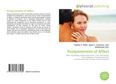 Bookcover of Postponement of Affect