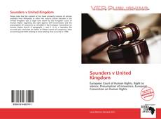 Capa do livro de Saunders v United Kingdom 