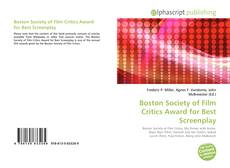 Bookcover of Boston Society of Film Critics Award for Best Screenplay
