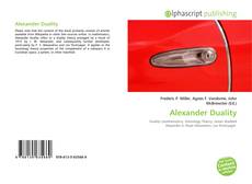 Bookcover of Alexander Duality