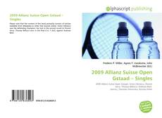 Bookcover of 2009 Allianz Suisse Open Gstaad – Singles