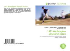 Bookcover of 1921 Washington Senators Season