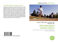Bookcover of 1924 Washington Senators Season