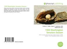 Bookcover of 1930 Washington Senators Season