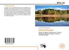 Bookcover of Loriot d'Europe