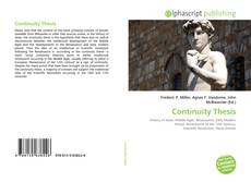 Borítókép a  Continuity Thesis - hoz
