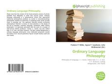 Capa do livro de Ordinary Language Philosophy 