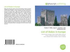 Обложка List of Dukes in Europe