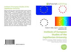 Обложка Institute of European Studies of the Jagiellonian University