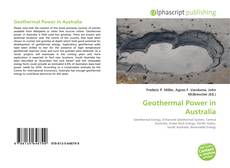 Portada del libro de Geothermal Power in Australia