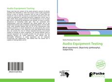 Capa do livro de Audio Equipment Testing 