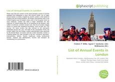 Buchcover von List of Annual Events in London