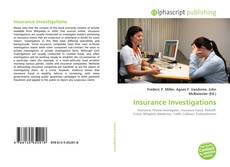 Insurance Investigations kitap kapağı