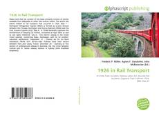Обложка 1926 in Rail Transport