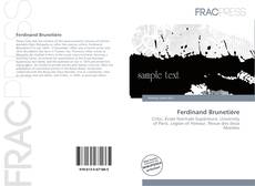 Portada del libro de Ferdinand Brunetière