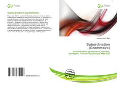 Copertina di Subordination (Grammaire)