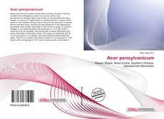 Portada del libro de Acer pensylvanicum