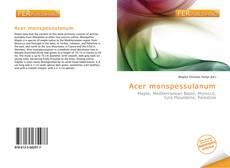 Bookcover of Acer monspessulanum